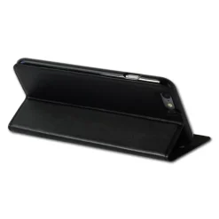 Handyhülle iPhone 6 6S schwarz Bookstyle Case Kunstleder DrachenLeder OME100S