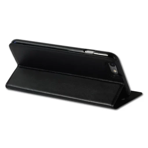 Handyhülle iPhone 6 6S schwarz Bookstyle Case Kunstleder DrachenLeder OME100S
