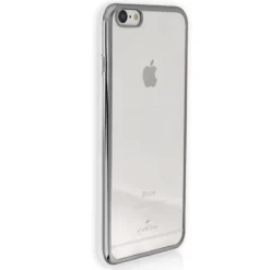 Handyhülle iPhone 6+ 6s+ silber Kunststoff Cover PU Case DrachenLeder OMG101W