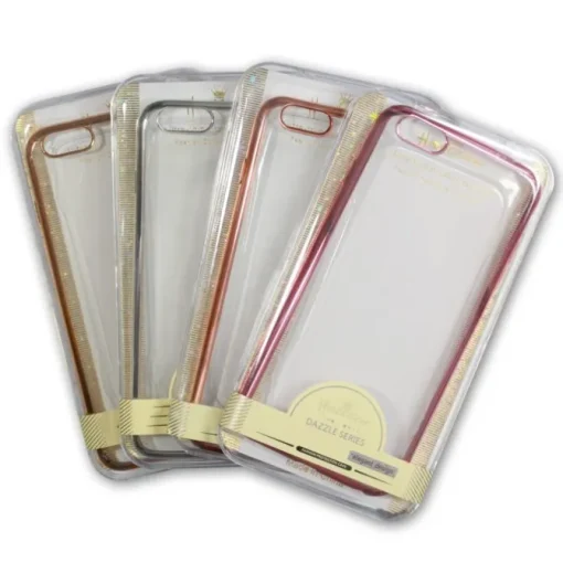 Handyhülle iPhone 6+ 6s+ silber Kunststoff Cover PU Case DrachenLeder OMG101W