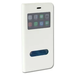 Handyhülle iPhone 6 6S weiß Bookstyle Case Kunstleder DrachenLeder OME100K