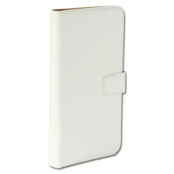 Handyhülle iPhone 6 6S weiß Bookstyle Kartenfächer DrachenLeder OME102K