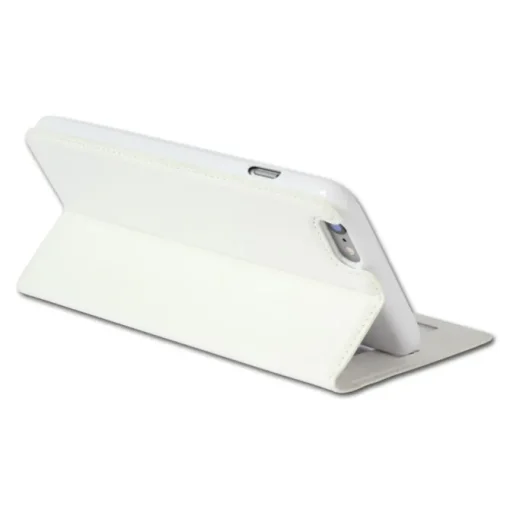Handyhülle iPhone 6 6S weiß Bookstyle Case Kunstleder DrachenLeder OME100K