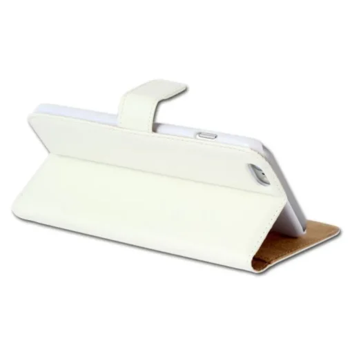 Handyhülle iPhone 6 6S weiß Bookstyle Kartenfächer DrachenLeder OME102K