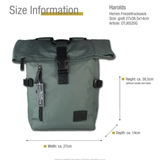 Harolds Rucksack Polyester grau unisex - OTJ6520G