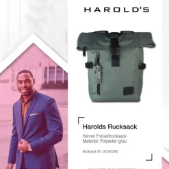 Harolds Rucksack Polyester grau unisex - OTJ6520G