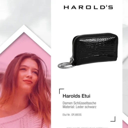 Harolds Schlüsseltasche Autoschlüsseltasche, Etui Leder schwarz OPJ903S