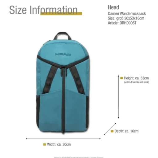 Head Wanderrucksack Polyester türkis ORHD006T