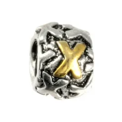 IMPPAC 925 Bead Buchstabe Kugel X European Beads SMP621X