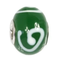 IMPPAC 925 Glas Bead grün Kringel European Beads SMQZ06