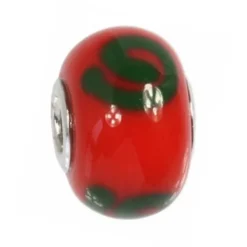 IMPPAC 925 Glas Bead rot Kringel European Beads SMQZ01