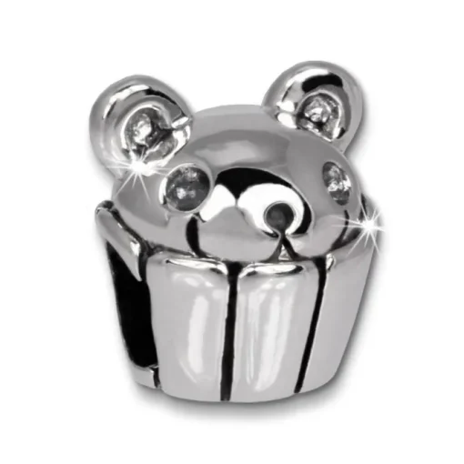 IMPPAC Bead Cupcake mit Mäuschen 925er Silber Armband Beads SBB448