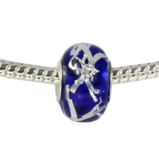 IMPPAC Glas 925 Bead Spacer Blau European Beads SMB8099