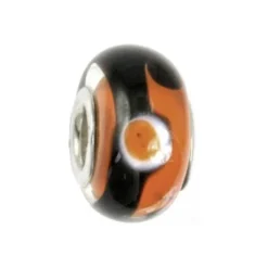 IMPPAC Glas Bead 925 Silber Spacer Retro rot European Beads SMB8057