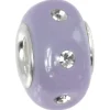 IMPPAC Glas Bead 925 Zirkonia lila European Beads SMB8081