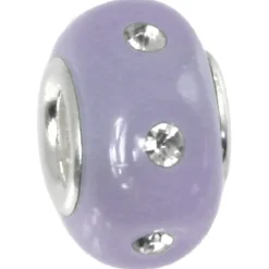 IMPPAC Glas Bead 925 Zirkonia lila European Beads SMB8081