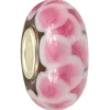IMPPAC Glas Bead Ziegel rosa 925 Sterling Silber European Beads SMB8112