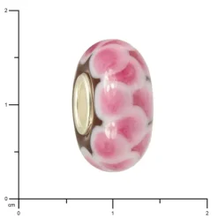 IMPPAC Glas Bead Ziegel rosa 925 Sterling Silber European Beads SMB8112