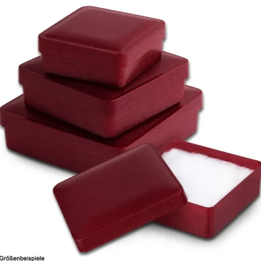 IMPPAC Ring und Schmuck Schachtel rot Etui Verpackung 55x55 VE042