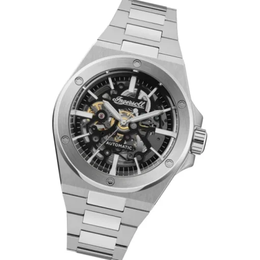 Ingersoll Herrenuhr Edelstahl silber Ingersoll The Baller Armbanduhr UIN15002