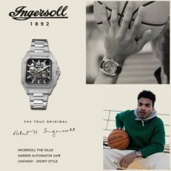 Ingersoll Herrenuhr Edelstahl silber Ingersoll The Ollie Armbanduhr UIN14501