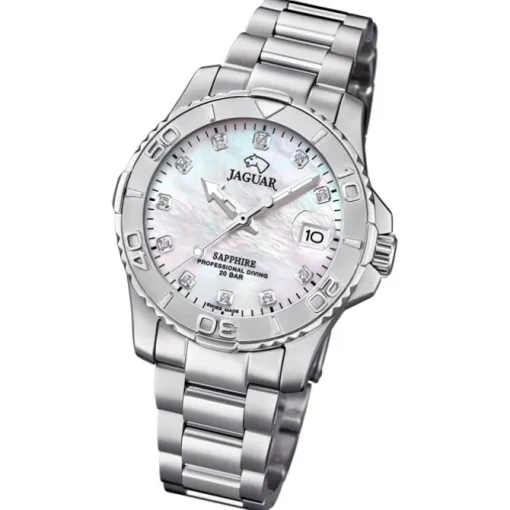 Jaguar Damen Armbanduhr Cosmopolitan J870/1 Analog Edelstahl silber UJ870/1