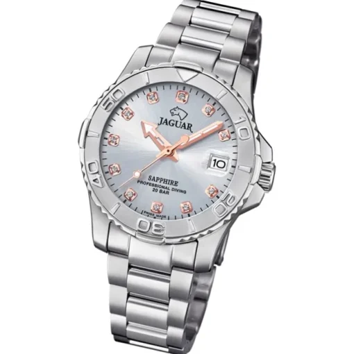 Jaguar Damen Armbanduhr Cosmopolitan J870/2 Analog Edelstahl silber UJ870/2