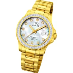 Jaguar Damen Armbanduhr Cosmopolitan J895/1 Analog Edelstahl gold UJ895/1