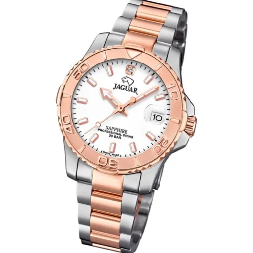 Jaguar Damen Armbanduhr Cosmopolitan J871/1 Edelstahl silber rosegold UJ871/1