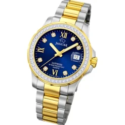 Jaguar Damen Armbanduhr Cosmopolitan J893/2 Analog Edelstahl silber gold UJ893/2