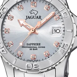 Jaguar Damen Armbanduhr Cosmopolitan J870/2 Analog Edelstahl silber UJ870/2