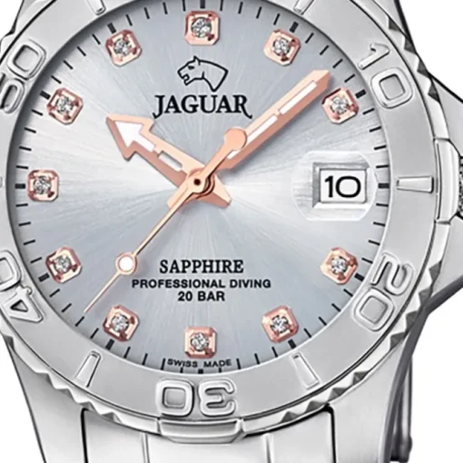 Jaguar Damen Armbanduhr Cosmopolitan J870/2 Analog Edelstahl silber UJ870/2