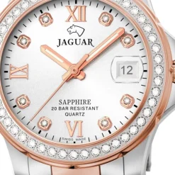 Jaguar Damen Armbanduhr Cosmopolitan J894/1 Analog Edelstahl silber rose UJ894/1