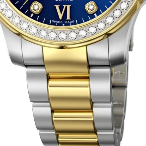 Jaguar Damen Armbanduhr Cosmopolitan J893/2 Analog Edelstahl silber gold UJ893/2