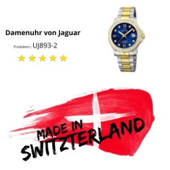 Jaguar Damen Armbanduhr Cosmopolitan J893/2 Analog Edelstahl silber gold UJ893/2