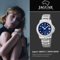 Jaguar Damen Armbanduhr Cosmopolitan J892/3 Analog Edelstahl silber UJ892/3