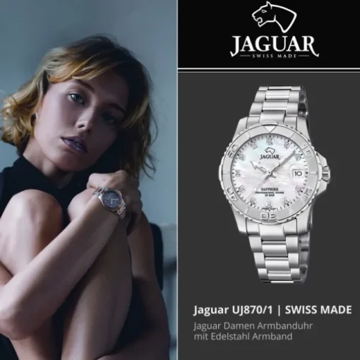Jaguar Damen Armbanduhr Cosmopolitan J870/1 Analog Edelstahl silber UJ870/1