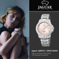 Jaguar Damen Armbanduhr Cosmopolitan J892/2 Analog Edelstahl silber UJ892/2