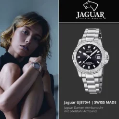 Jaguar Damen Armbanduhr Cosmopolitan J870/4 Analog Edelstahl silber UJ870/4