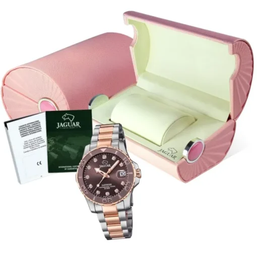 Jaguar Damen Armbanduhr Cosmopolitan J871/2 Edelstahl silber rosegold UJ871/2