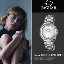 Jaguar Damen-Armbanduhr Edelstahl silber J829/1 Saphir Cosmopolitan UJ829/1