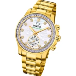 Jaguar Damenuhr Edelstahl gold Jaguar Connected Armbanduhr UJ983/1