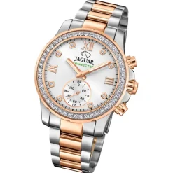 Jaguar Damenuhr Edelstahl silber rosegold Jaguar Connected Armbanduhr UJ981/2