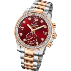 Jaguar Damenuhr Edelstahl silber rosegold Jaguar Connected Armbanduhr UJ981/3