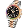 Jaguar Damenuhr Edelstahl silber rosegold Jaguar Connected Armbanduhr UJ981/5