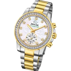 Jaguar Damenuhr Edelstahl silber gold Jaguar Connected Armbanduhr UJ982/1
