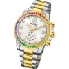 Jaguar Damenuhr Edelstahl silber gold Jaguar Connected Armbanduhr UJ982/4