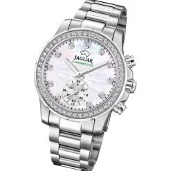 Jaguar Damenuhr Edelstahl silber Jaguar Connected Armbanduhr UJ980/1