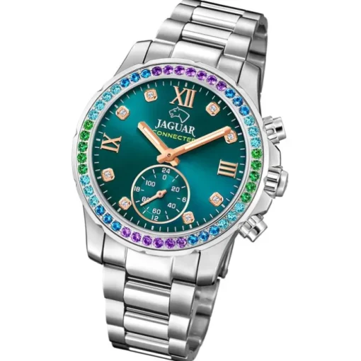 Jaguar Damenuhr Edelstahl silber Jaguar Connected Armbanduhr UJ980/6