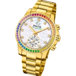 Jaguar Damenuhr Edelstahl gold Jaguar Connected Armbanduhr UJ983/4